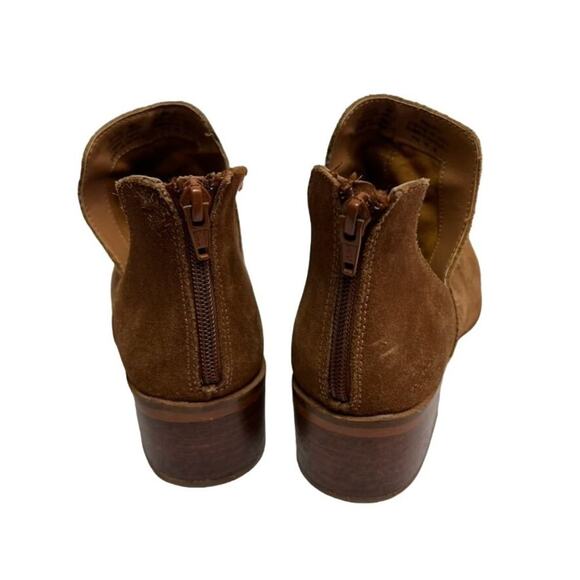 Steve Madden Boots Womens 8M Raisie Brown Suede Leather Back Zip Ankle - Picture 4 of 10